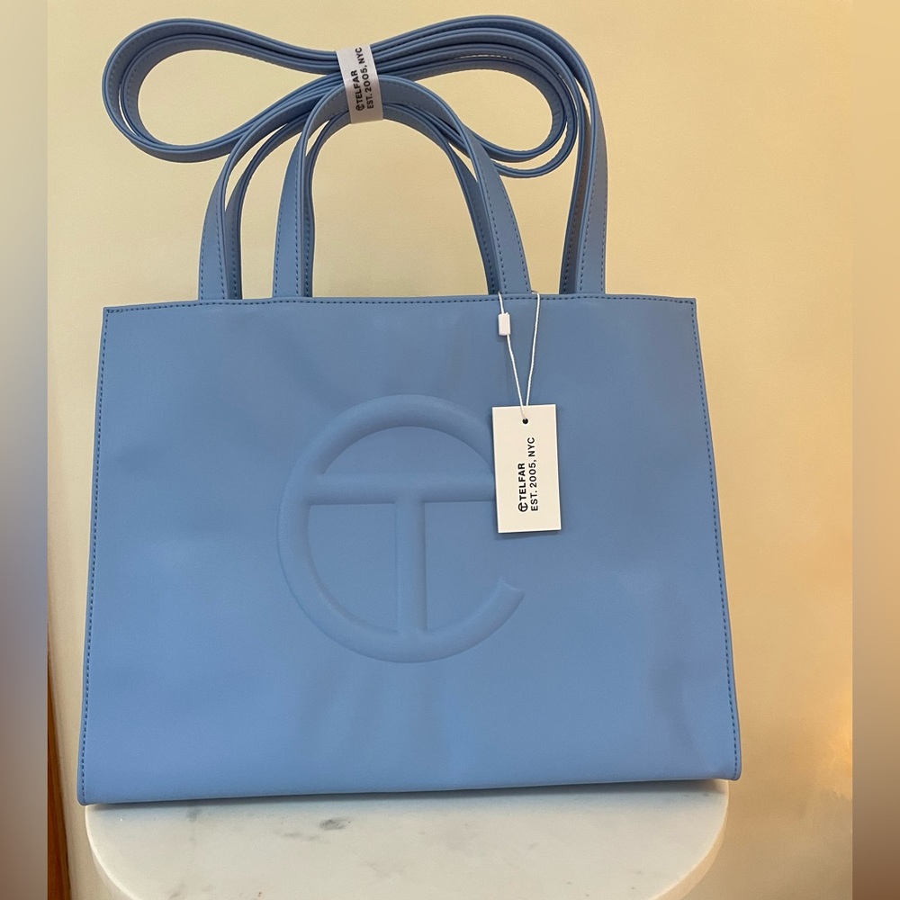 Telfar Medium Shopper Bag in Cerulean